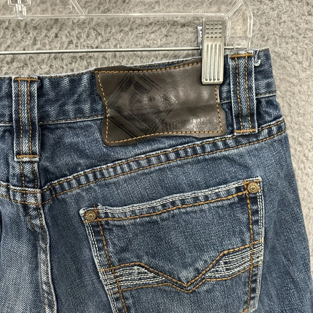 Rock & Roll Jeans Men 31x32 Blue Denim Revolver Slim Straight Medium Wash Cowboy